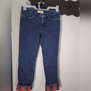 Carhartt Orignal Fit Flannel-Lined Straight 5 Pocket Jeans Size 8